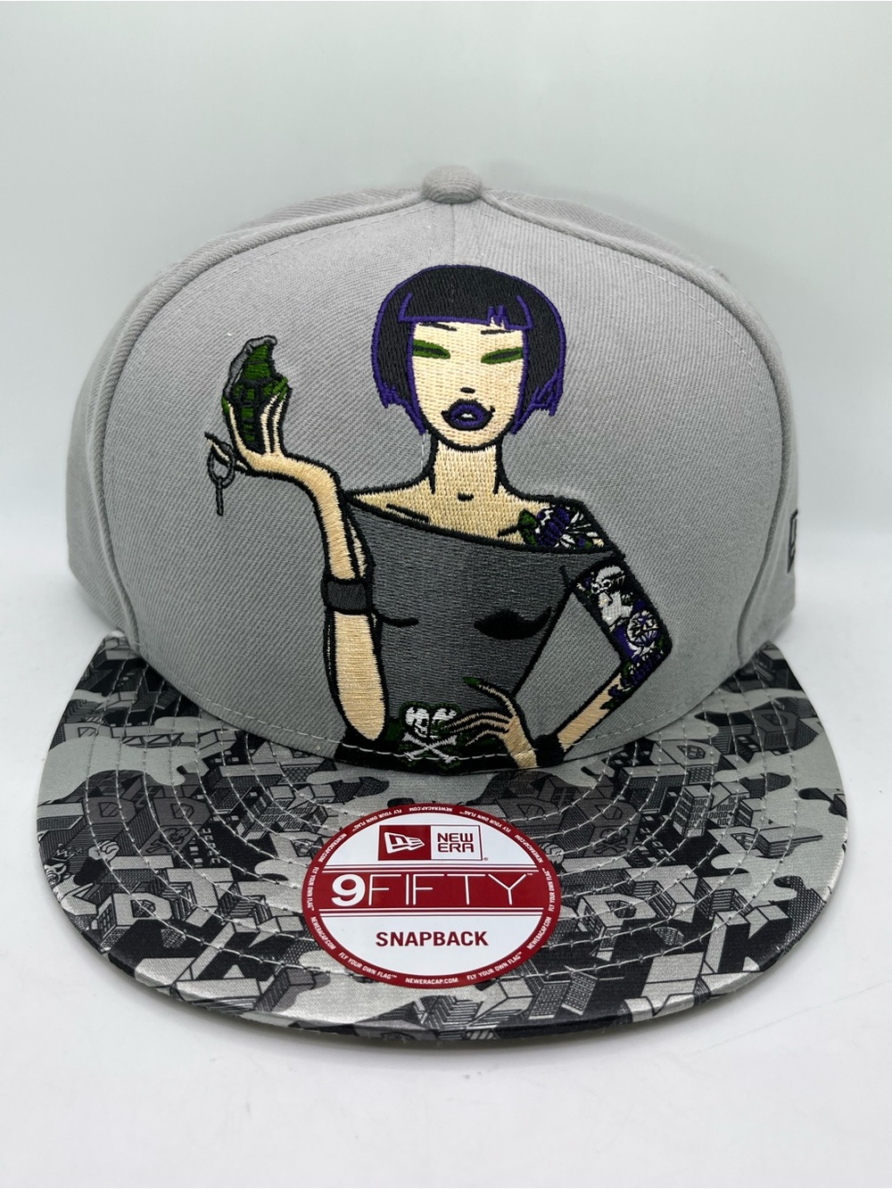 New Era 9FIFTY Tokidoki Snapback Cap Hat Boom Grenade Girl TKDK Brick City NWOT